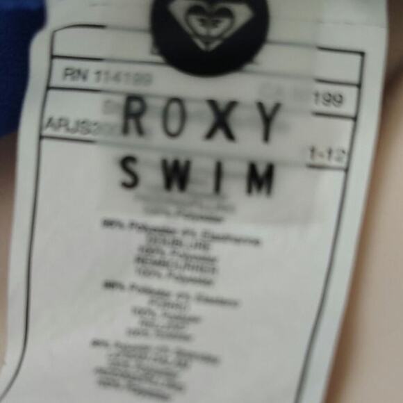 Roxy Swim Bandeau Bikini Blue Womens Size Large - Picture 4 of 5